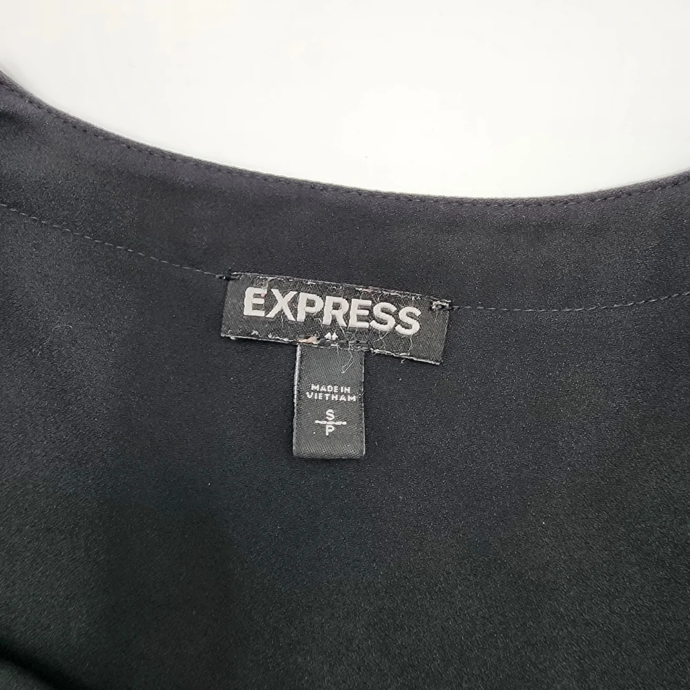 Express Black Zip-Front Long Sleeve Shirt Dress with Belt